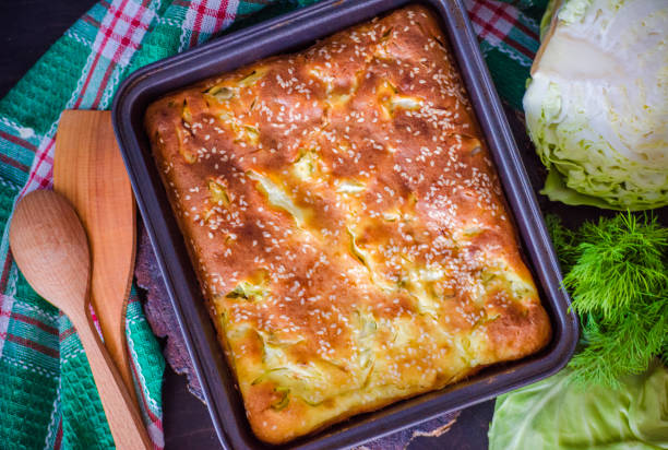 istock baked pie of young cabbage 1166964548