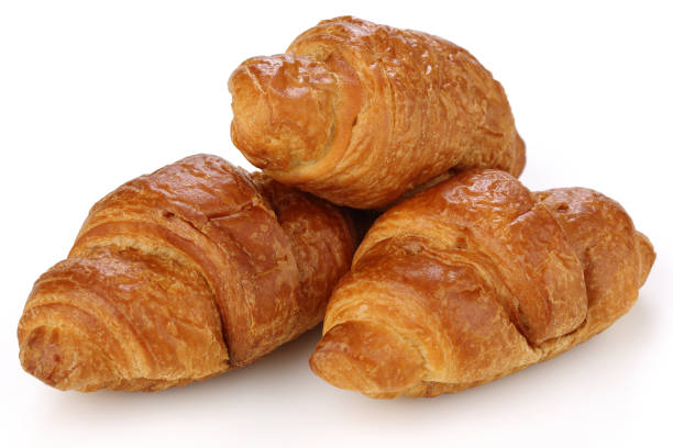 istock Chocolate croissants isolated on white 1166974811