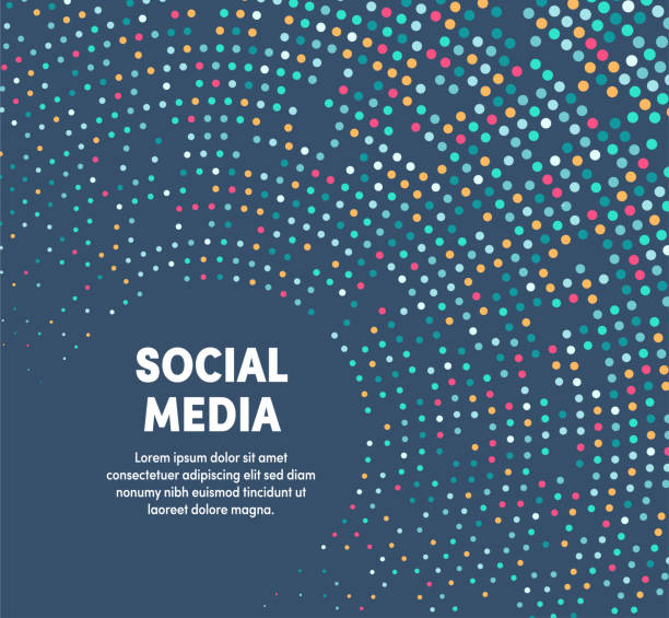 Colorful Circular Motion Illustration For Social Media Social media template design with abstract background. Modern and geometric vector illustration to use as promotion web banners for social media. background of a definition stock illustrations