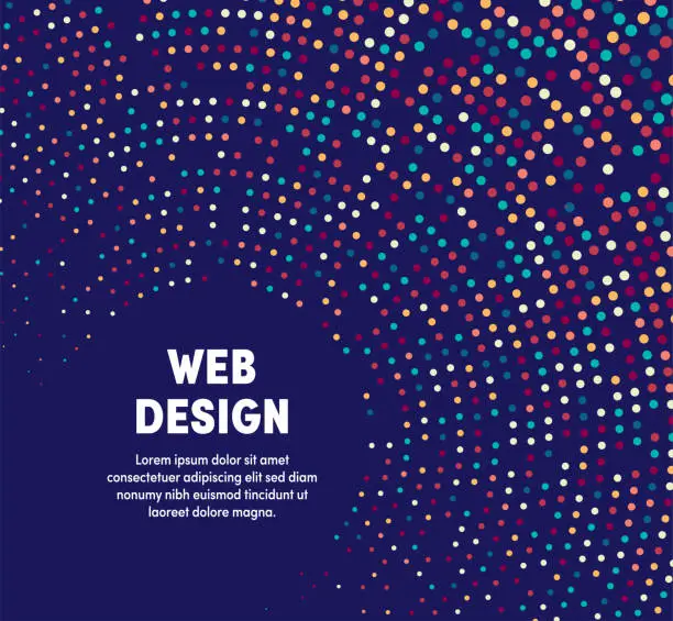 Vector illustration of Colorful Circular Motion Illustration For Web Design