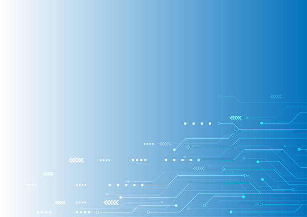 illustrations, cliparts, dessins animés et icônes de circuit informatique abstrait vectoriel high-tech background. - circuit board abstract boarding technology