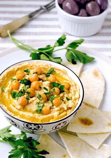 Chickpea Hummus - Image stock photo