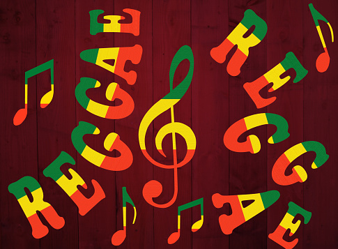 Reggae Culture Jamaican Music  Decoration in the colors of jamaique