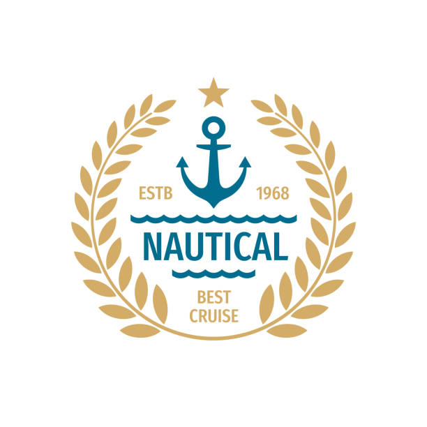 istock Nautical badge design. Best cruise sign. Marine emblem. 1166981897