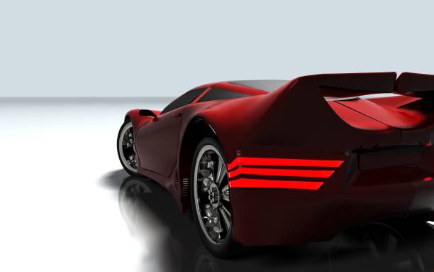 istock Modern red sports car ,3d ,render. 1166981971