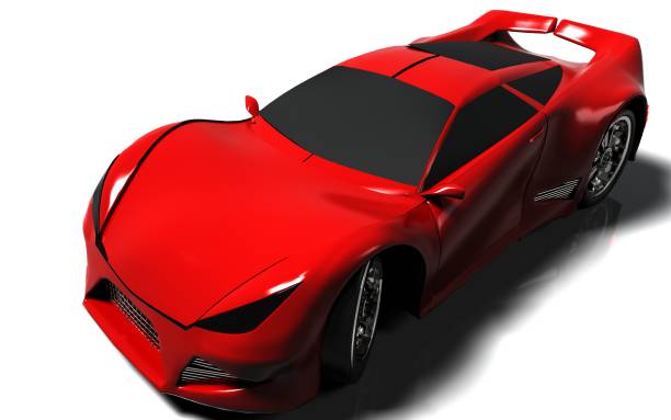 istock Modern red sports car ,3d ,render. 1166981983