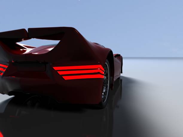 istock Modern red sports car ,3d ,render. 1166982002