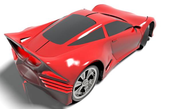 istock Modern red sports car ,3d ,render. 1166982026