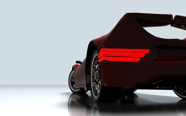 istock Modern red sports car ,3d ,render. 1166982125