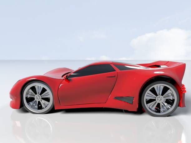 istock Modern red sports car ,3d ,render. 1166982185