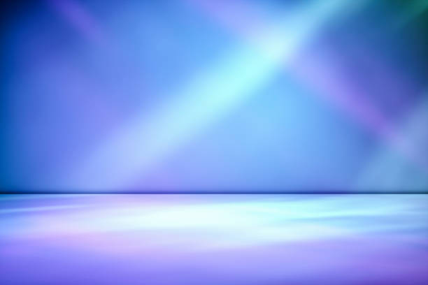 istock Artistic studio wall background in gradient tones of purple and blue 1166982266