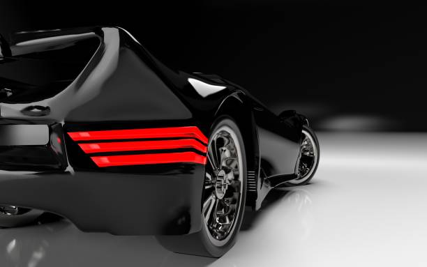 istock Modern black sports car ,3d ,render. 1166984622