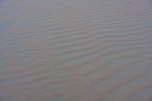Close-up of textures in the sand of a desert