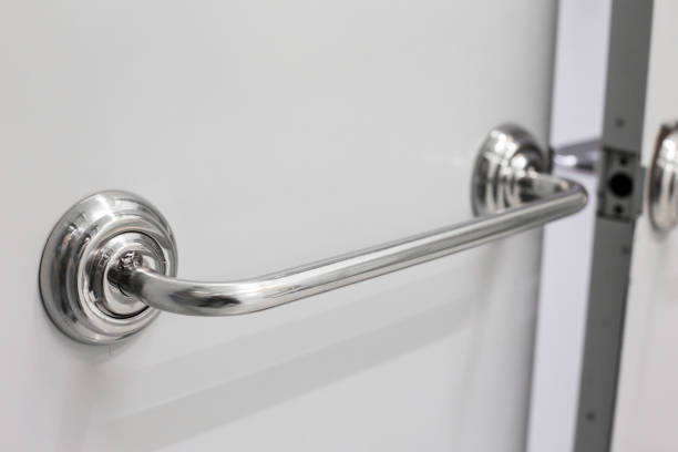 istock Selective focus of Stainless Steel Door Handles 1166986883