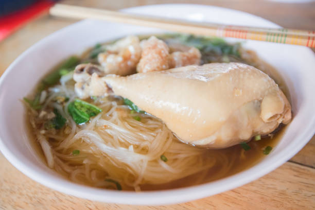 istock noodle, Chicken noodle with pork rind, Thai food 1166987516