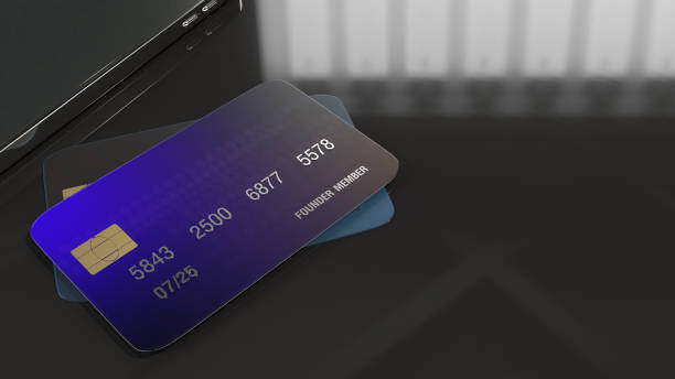 istock credit card 3d rendering for business concept. 1166996597