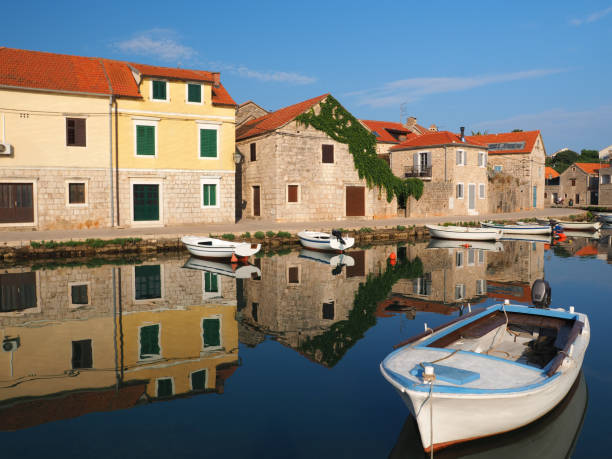 istock Morning in Vrboska harbor 1166998216