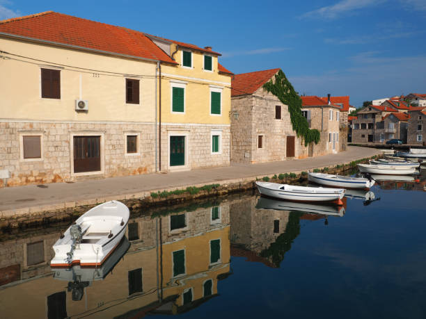 istock Morning in Vrboska harbor 1166998229