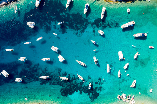Aerial View of Boats in Croatia