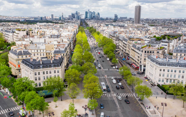 istock Buildings in Paris with business district in the background 1167002028