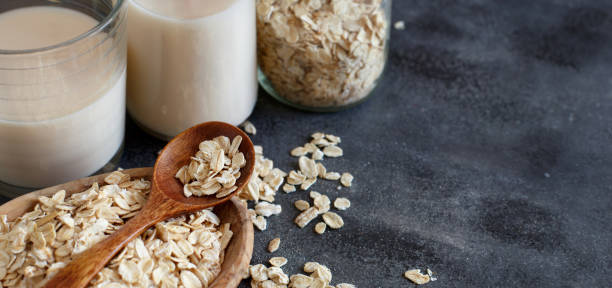istock Vegan oat milk, non dairy alternative milk 1167002320