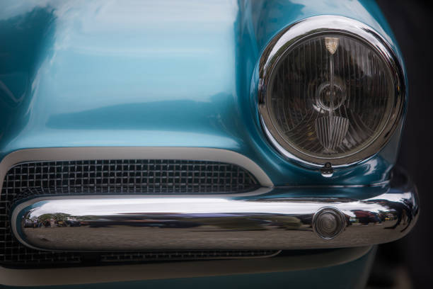 istock Headlight of a vintage classic car 1167007565