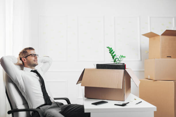 istock Businessman moving into a new office 1167012817