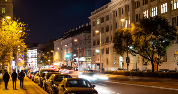 istock Vienna. Houses with old beautiful architecture. Illuminated by bright light 1167015233
