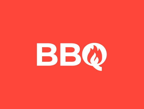grill. logo grilla grilla. ikona ognia. - log fire firewood fire chimney stock illustrations