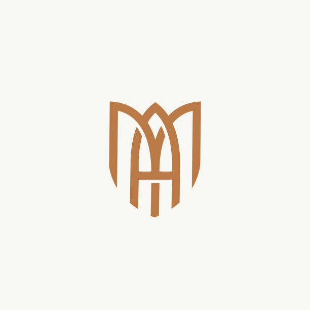 MA or AM. Monogram of Two letters A&M. Luxury, simple, minimal and elegant MA logo design. Vector illustration template. MA or AM. Monogram of Two letters A&M. Luxury, simple, minimal and elegant MA logo design. Vector illustration template. crazy logo stock illustrations