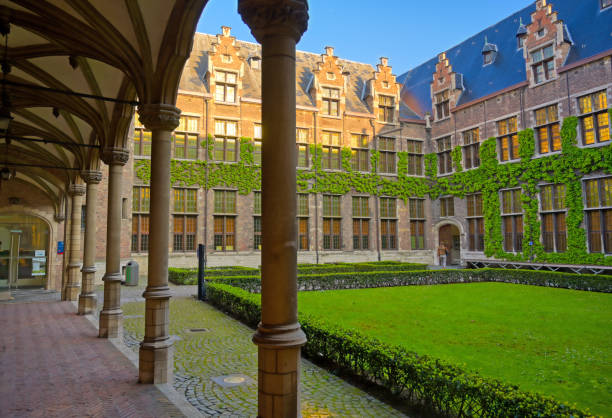 The University of Antwerp in Antwerp, Belgium stock photo