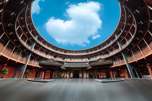 Luodai tulou (hakka roundhouse) in Chengdu,Sichuan province,China.