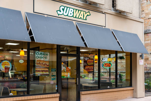 Subway Submarine Sandwiches Restaurant stock photo