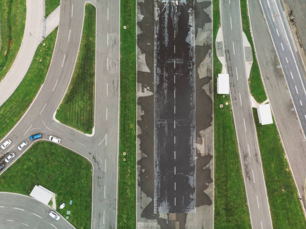 istock Slippery road at safe driving center 1167021786