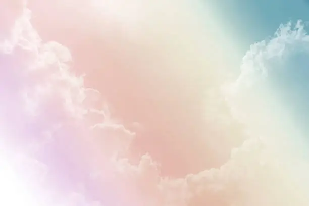 White cloud style with pastel colors,background