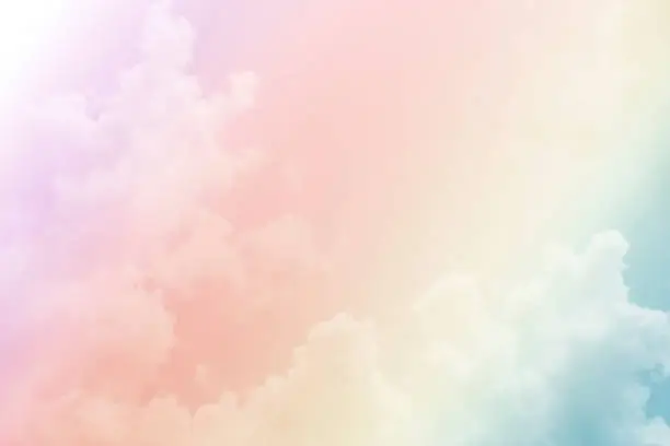 White cloud style with pastel colors,background