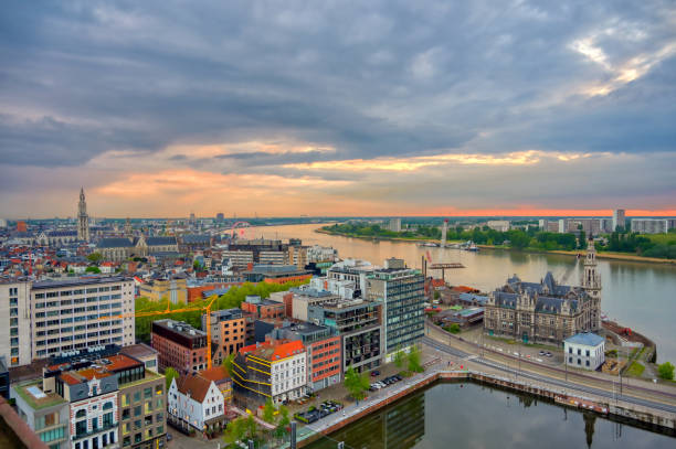 istock Aerial view of Antwerp, Belgium 1167026002