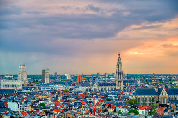istock Aerial view of Antwerp, Belgium 1167026053