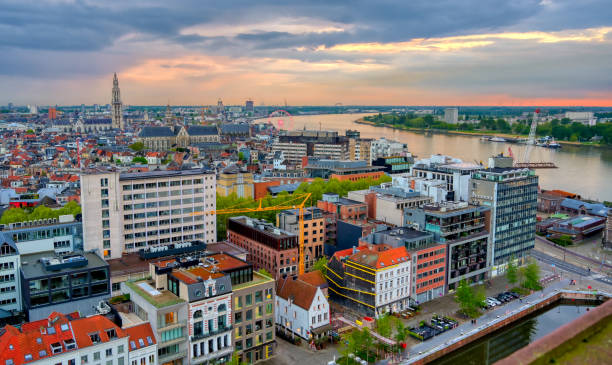 istock Aerial view of Antwerp, Belgium 1167026055