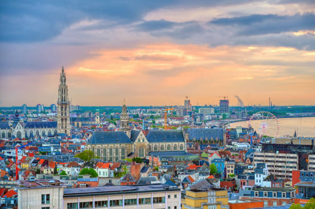 istock Aerial view of Antwerp, Belgium 1167026060