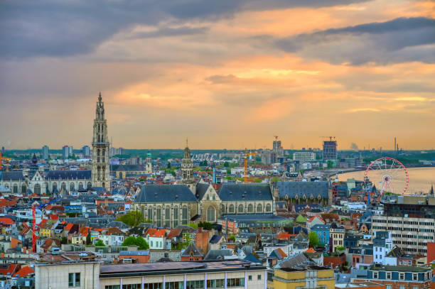 istock Aerial view of Antwerp, Belgium 1167026063