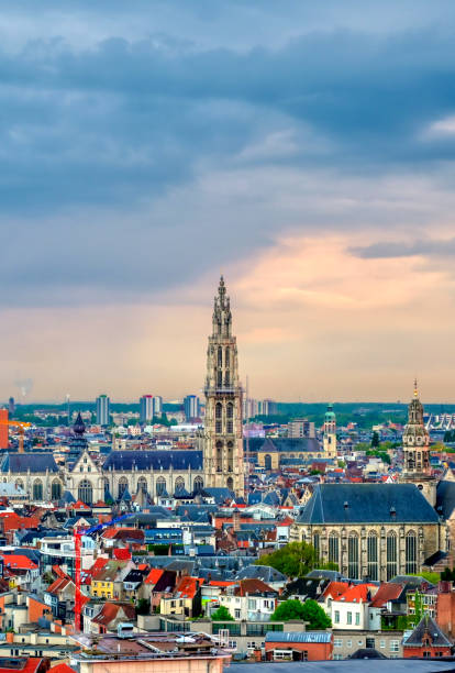 istock Aerial view of Antwerp, Belgium 1167026070