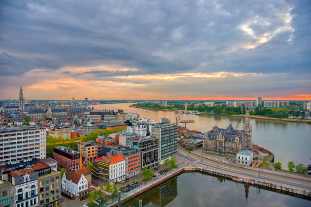istock Aerial view of Antwerp, Belgium 1167026072