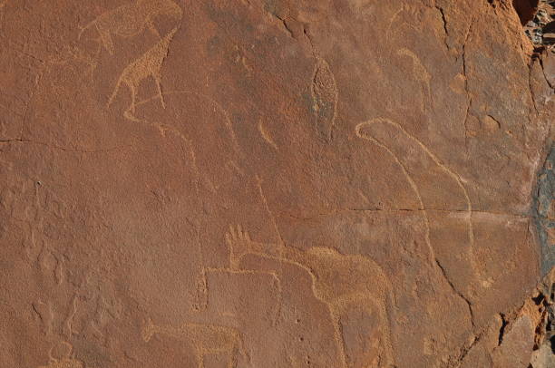 istock Prehistoric Bushman engravings at Twyfelfontein in Namibia 1167027550