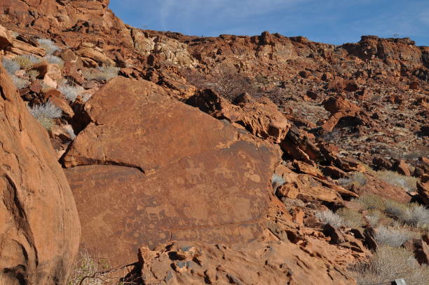 istock Prehistoric Bushman engravings at Twyfelfontein in Namibia 1167027581