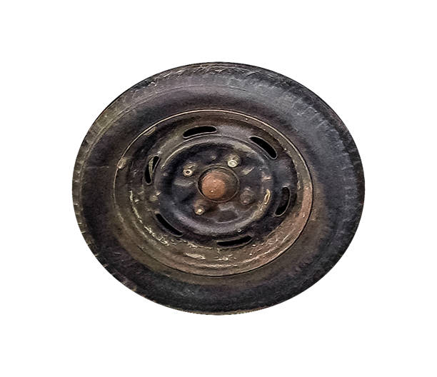 istock Isolated Old Car Wheel Photo 1167027943