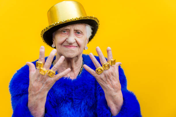 istock Eccentric senior woman portrait 1167028258