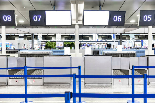 istock Airport check in counter 1167031615
