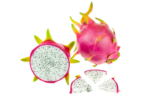 istock Beautiful pink dragon fruit or pitaya isolated at white background 1167036390