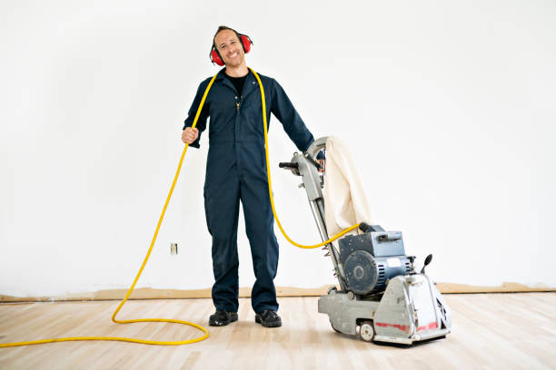 istock A Sanding hardwood floor with the grinding machine. 1167036854